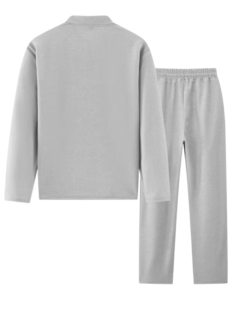 Men's Long Sleeve Polo and Trouser Set