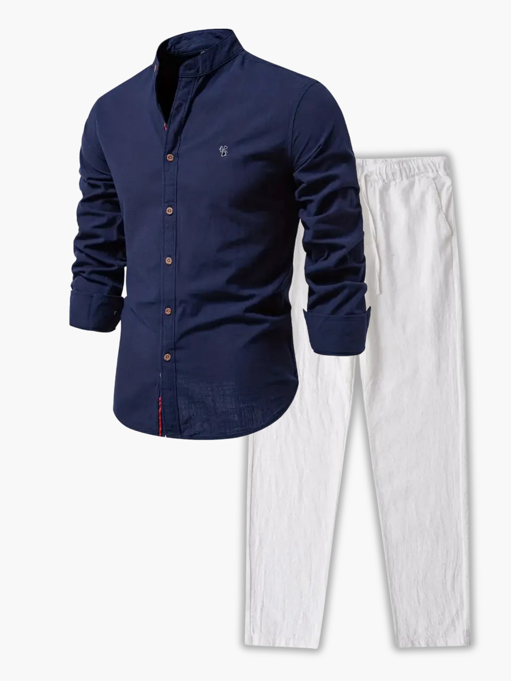 Men's Long Sleeve Shirt and Trousers Set