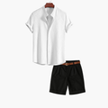 Men's Mandarin Collar Shirt Set