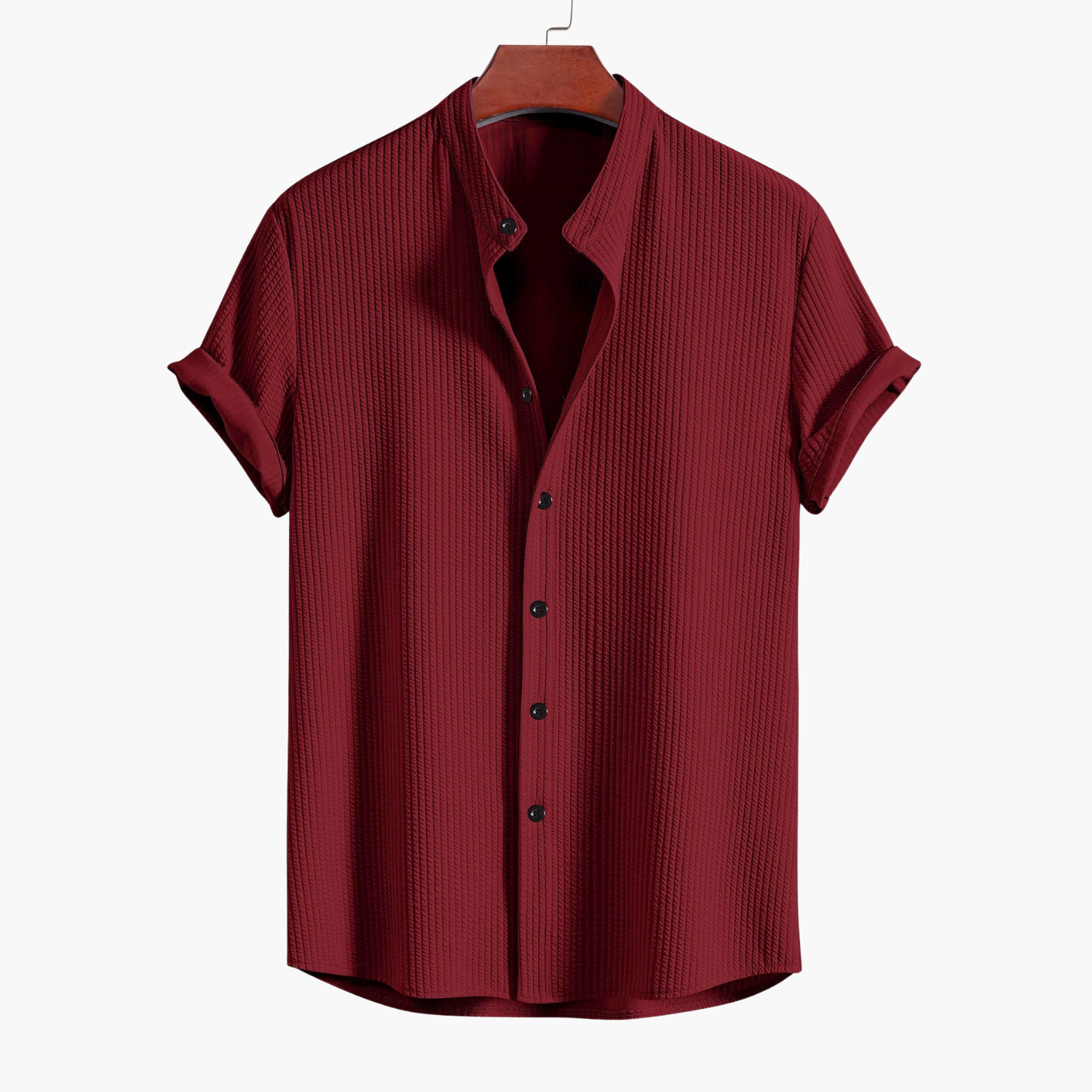 Men's Mandarin Collar Shirt Set