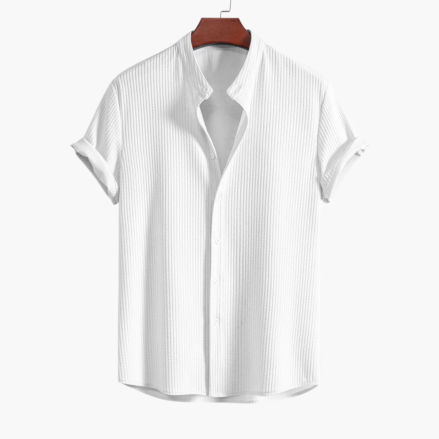 Men's Mandarin Collar Shirt Set