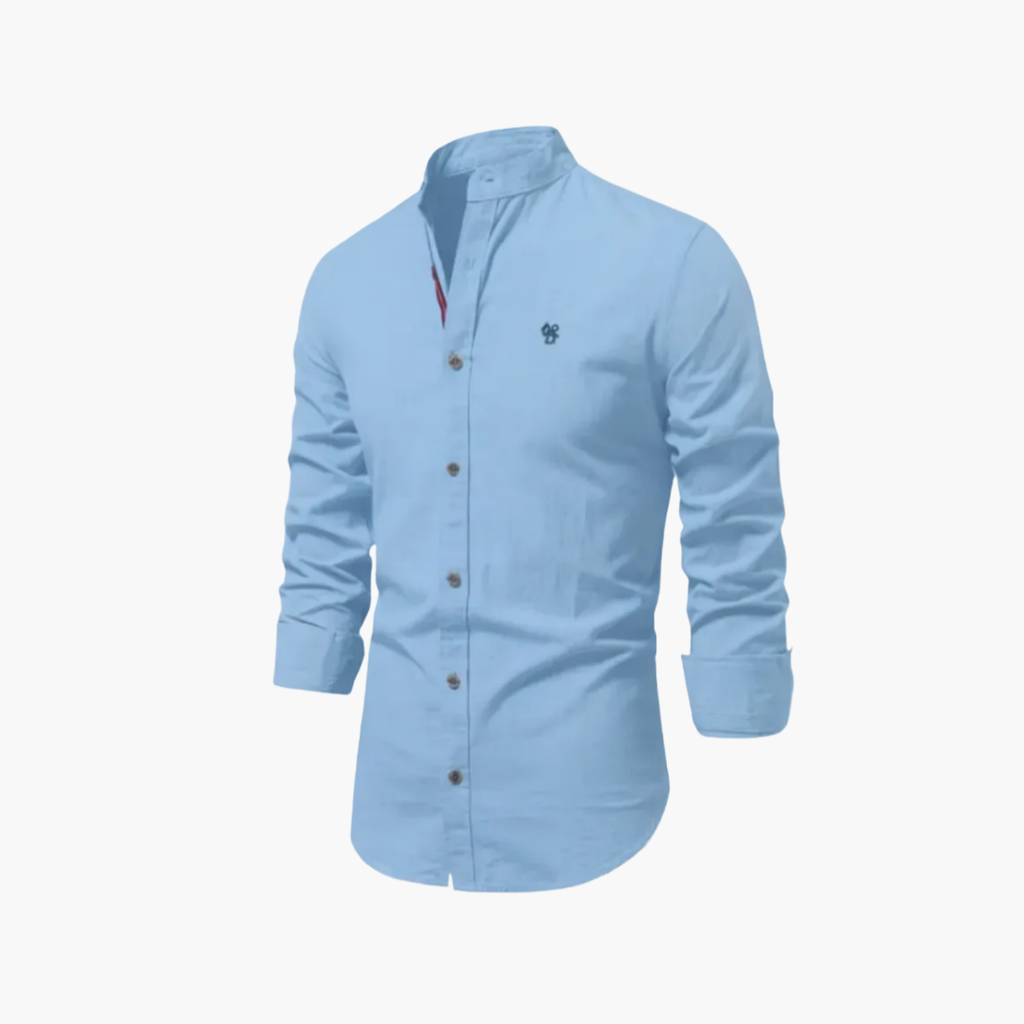 Men's Mandarin Shirt and Cargo Shorts Set
