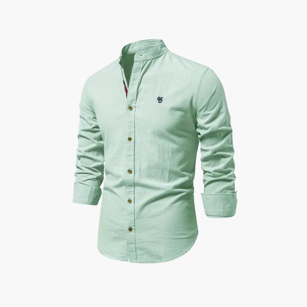 Men's Mandarin Shirt and Cargo Shorts Set