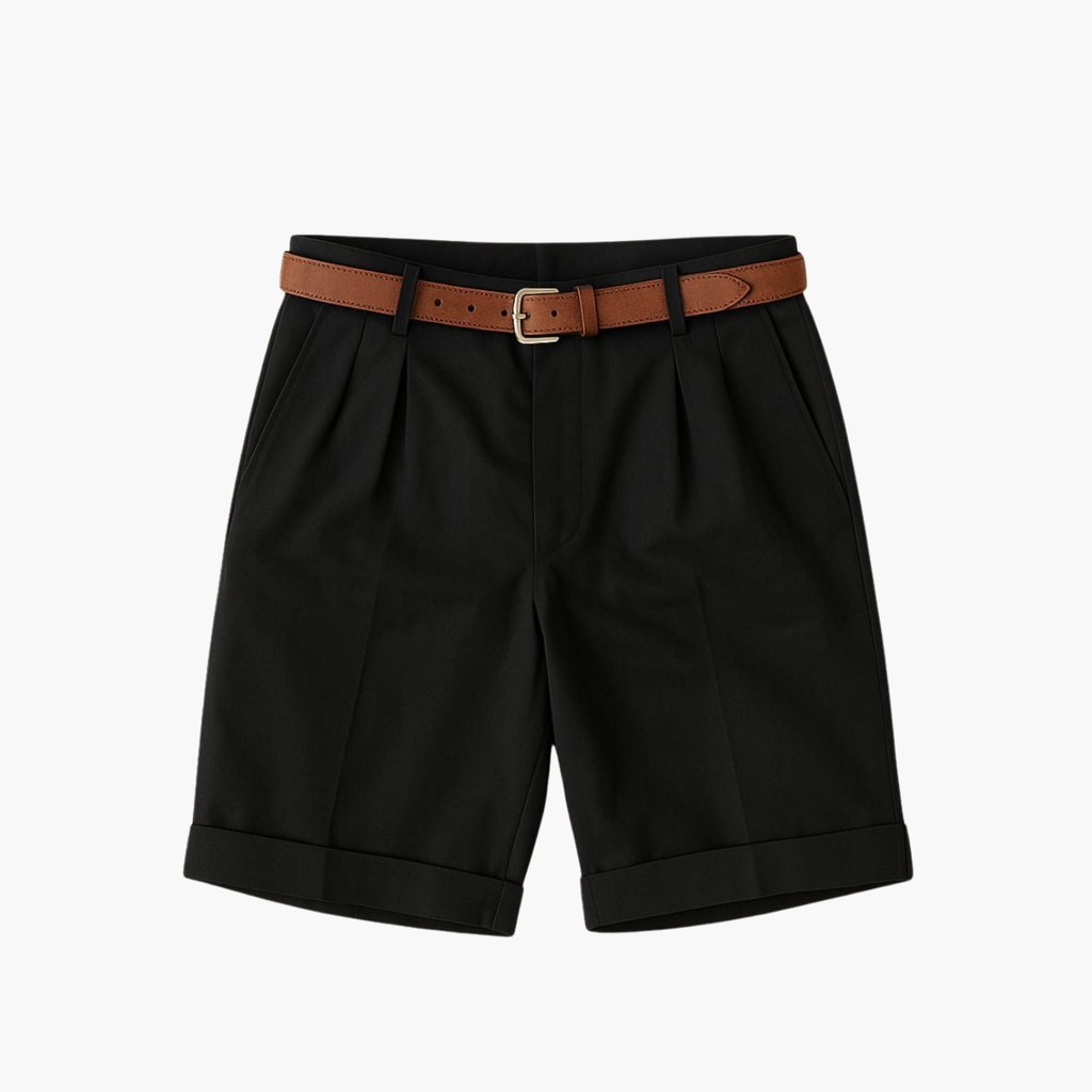 Men's Open Collar Polo and Shorts Set