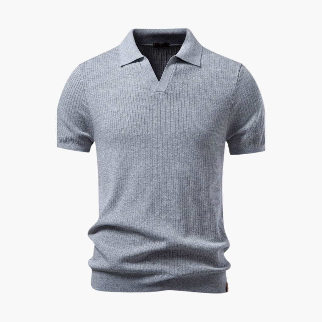Men's Open Collar Polo and Shorts Set
