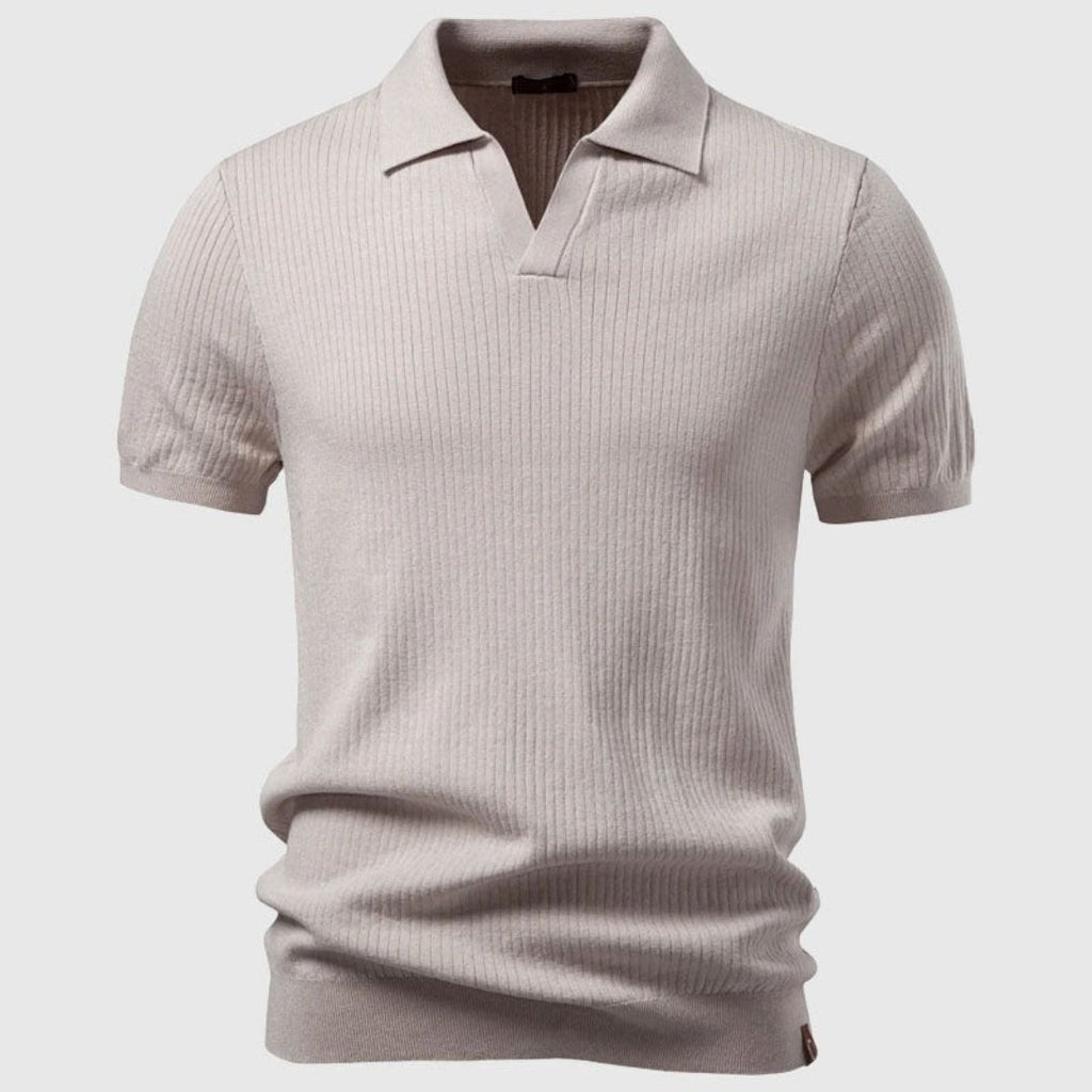 Men's Open Collar Polo Shirt