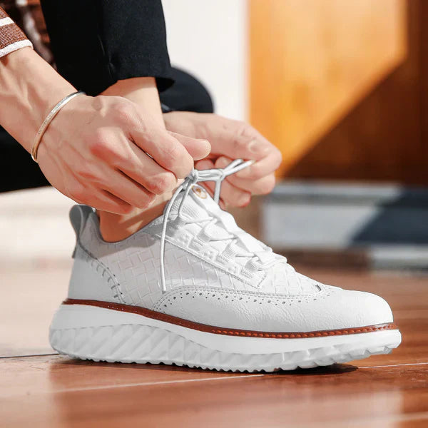 Men's Patterned Lace-Up Trainers