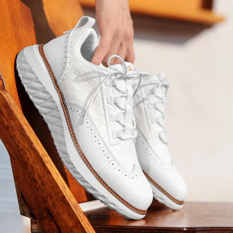 Men's Patterned Lace-Up Trainers