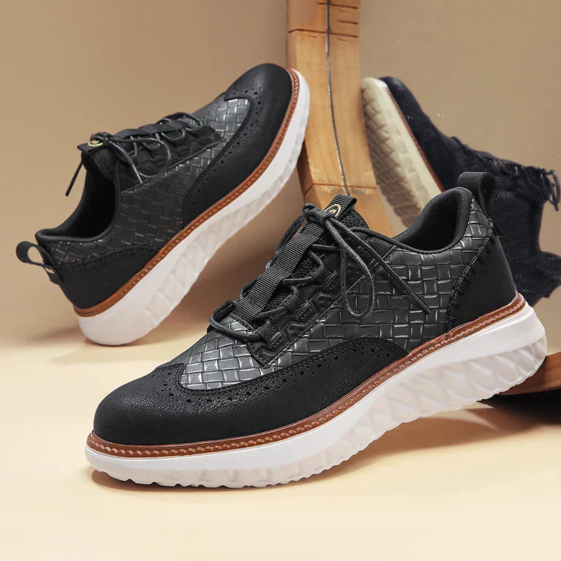 Men's Patterned Lace-Up Trainers