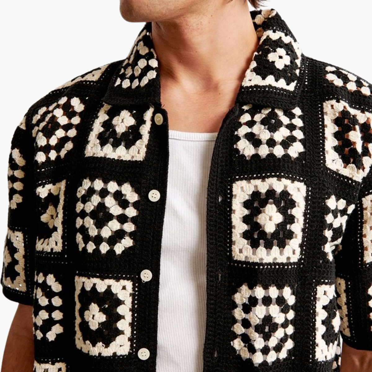 Men's Patterned Shirt and Trousers Set