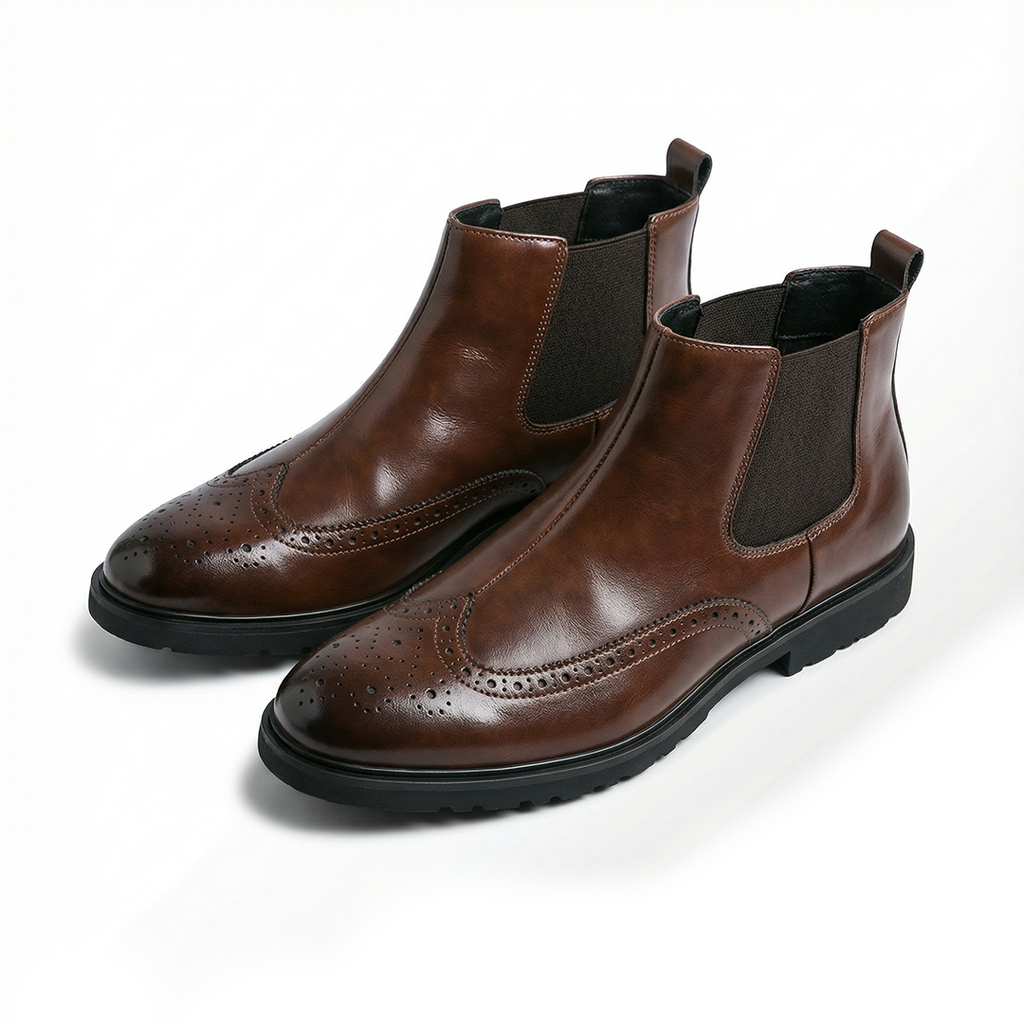 Men's Perforated Chelsea Boots