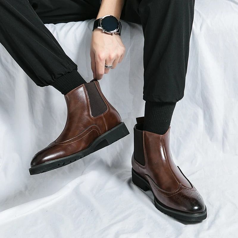 Men's Perforated Chelsea Boots