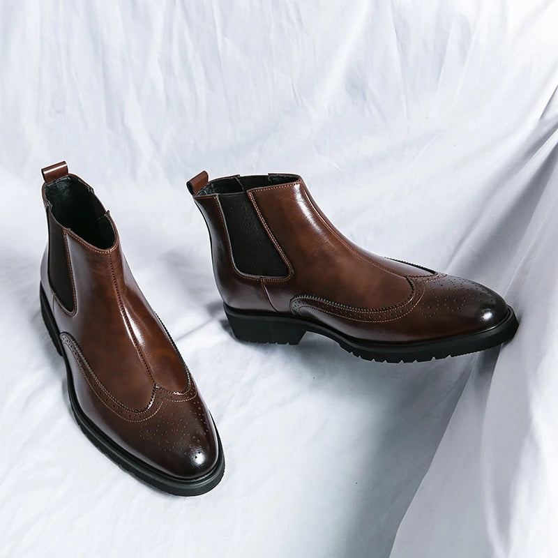 Men's Perforated Chelsea Boots