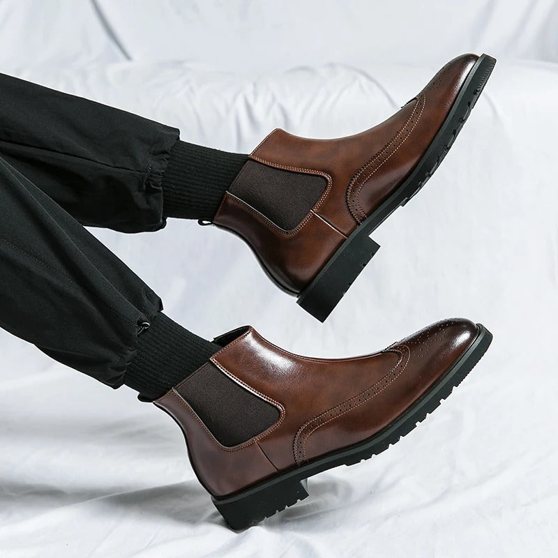 Men's Perforated Chelsea Boots