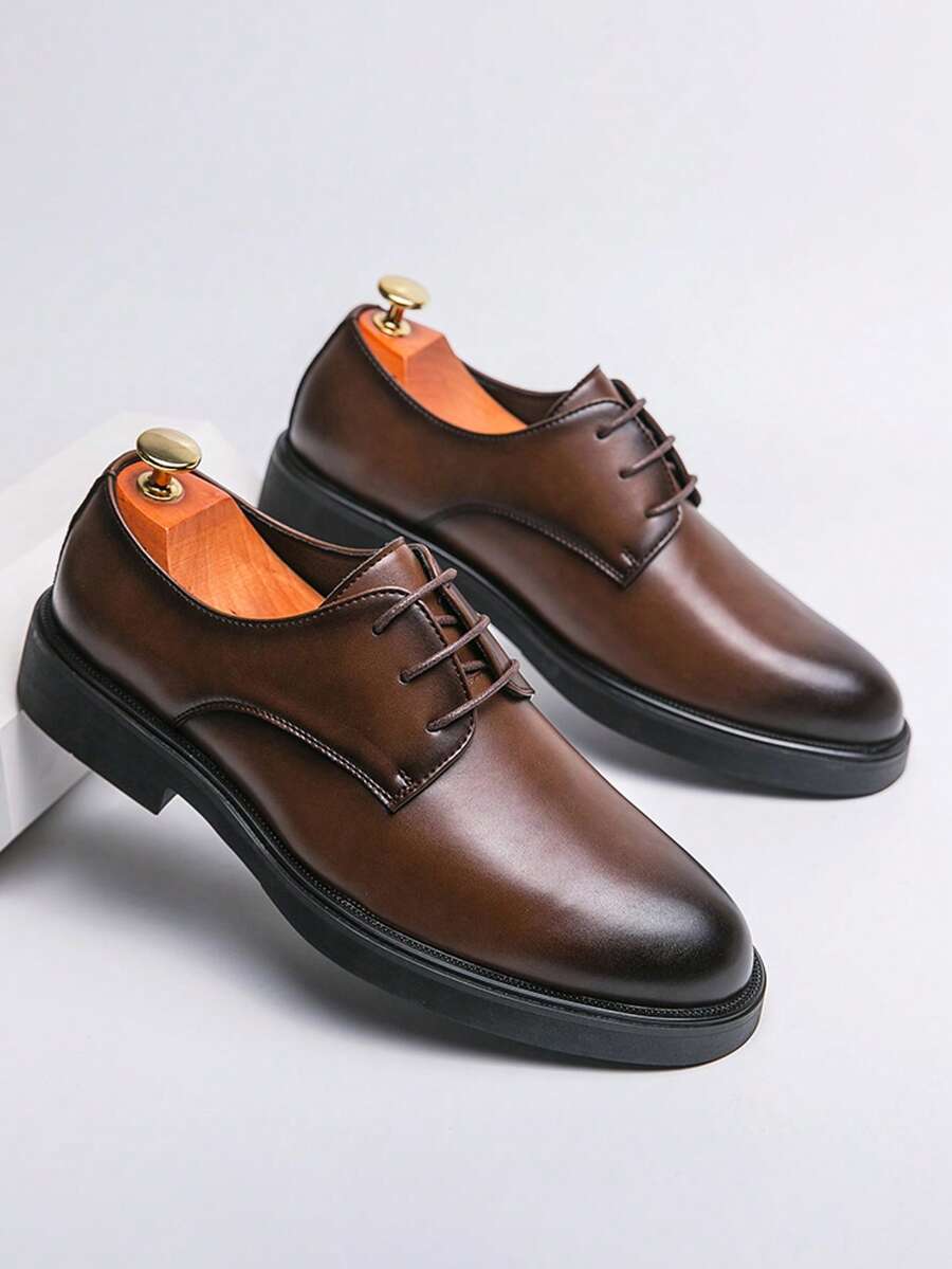 Men's Plain Toe Derby Shoes