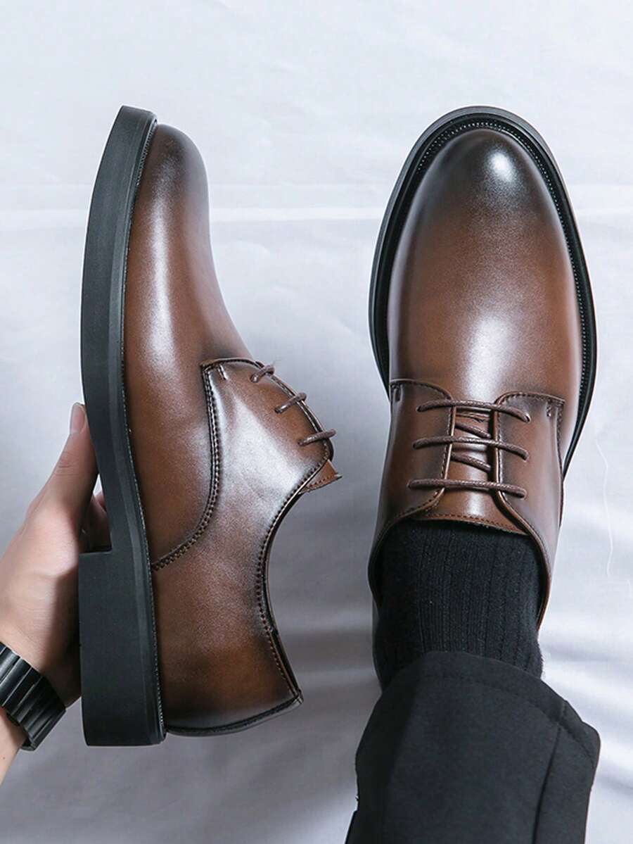 Men's Plain Toe Derby Shoes