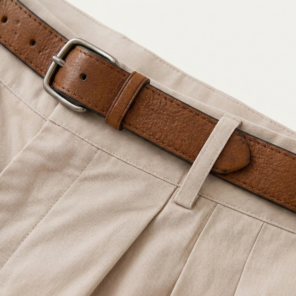 Men's Pleated Turn-Up Bermuda Shorts