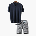 Men's Polo and Cargo Shorts Set