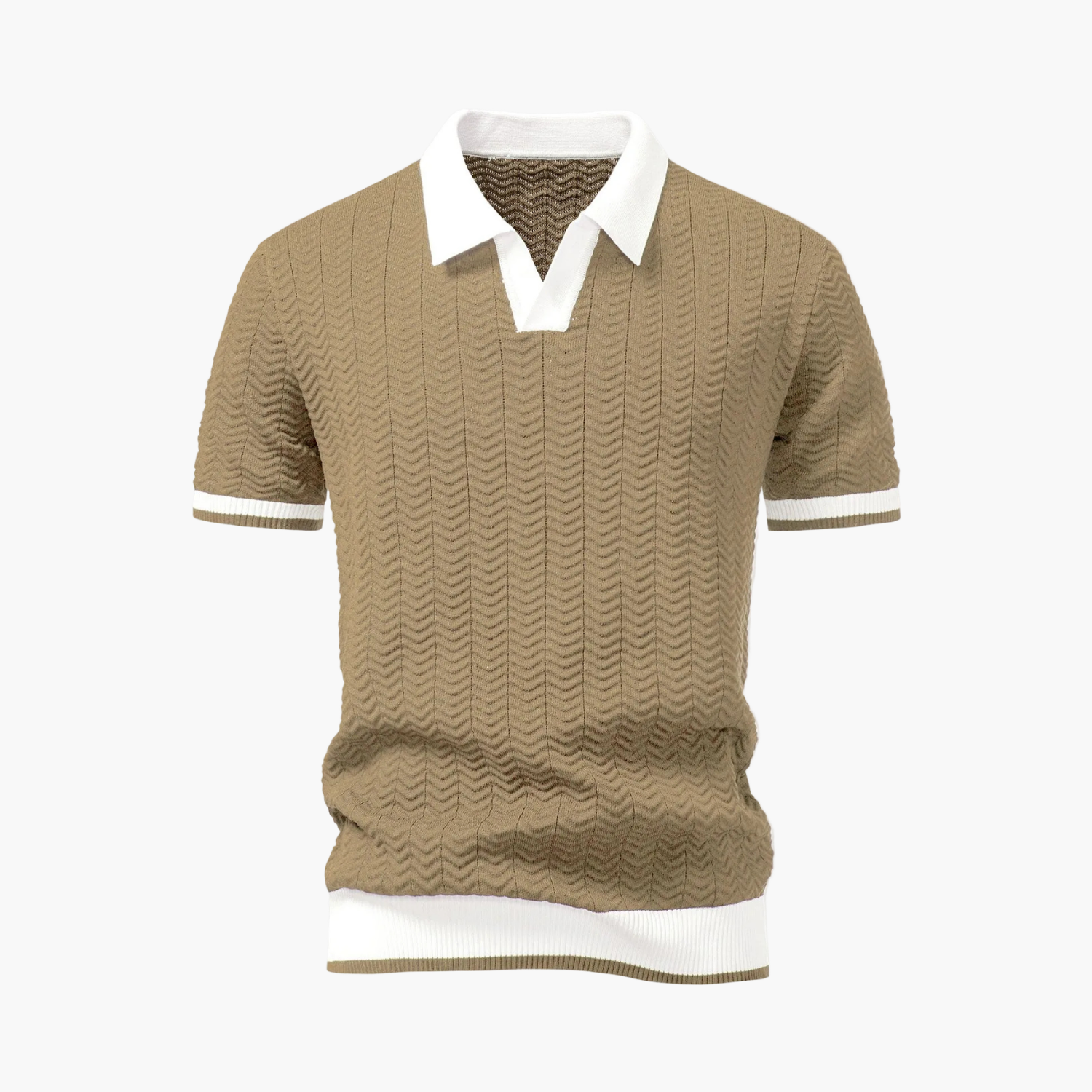 Men's Polo Top and Pleated Shorts Set