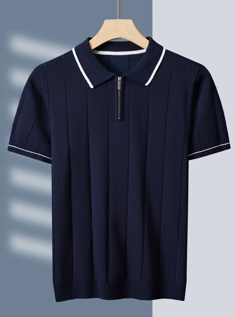 Men's Quarter-Zip Polo Shirt