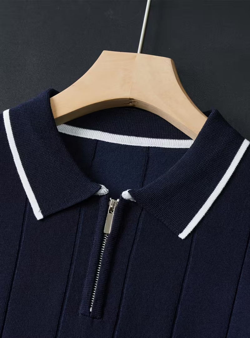 Men's Quarter-Zip Polo Shirt
