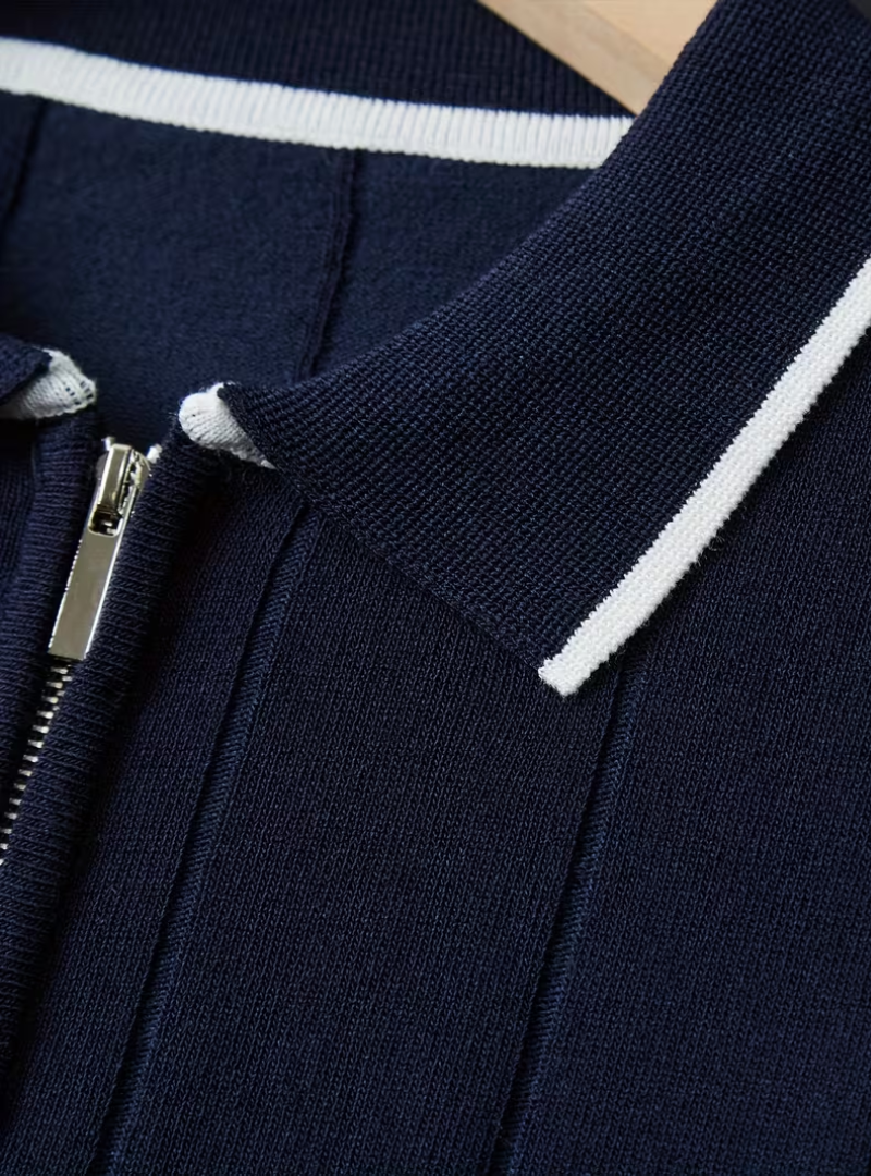 Men's Quarter-Zip Polo Shirt