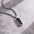 Men's Rectangular Pendant Necklace