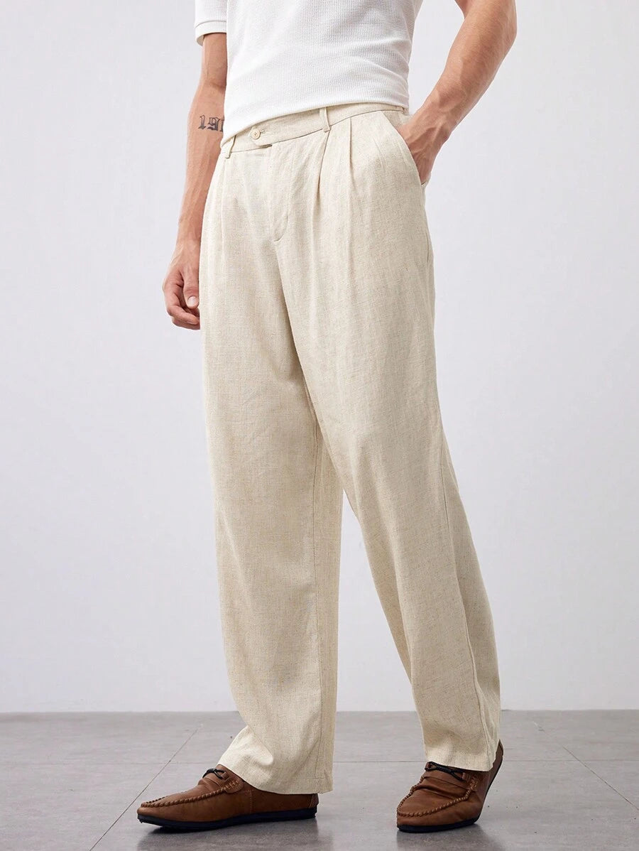 Men's Relaxed Pleated Trousers