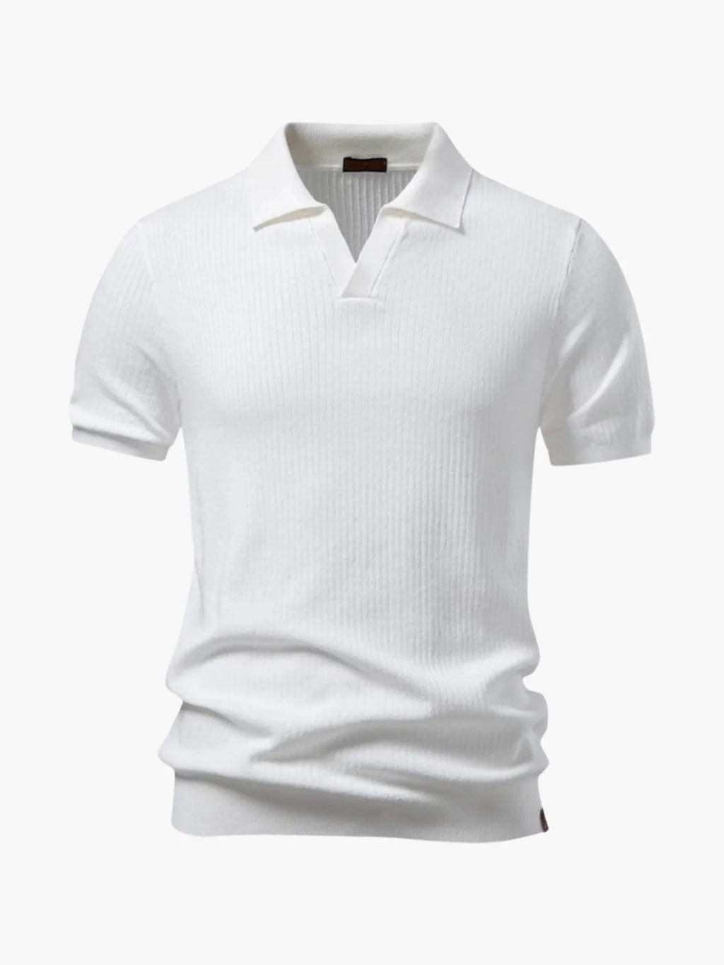 Men's Ribbed Knit Polo and Trousers Set