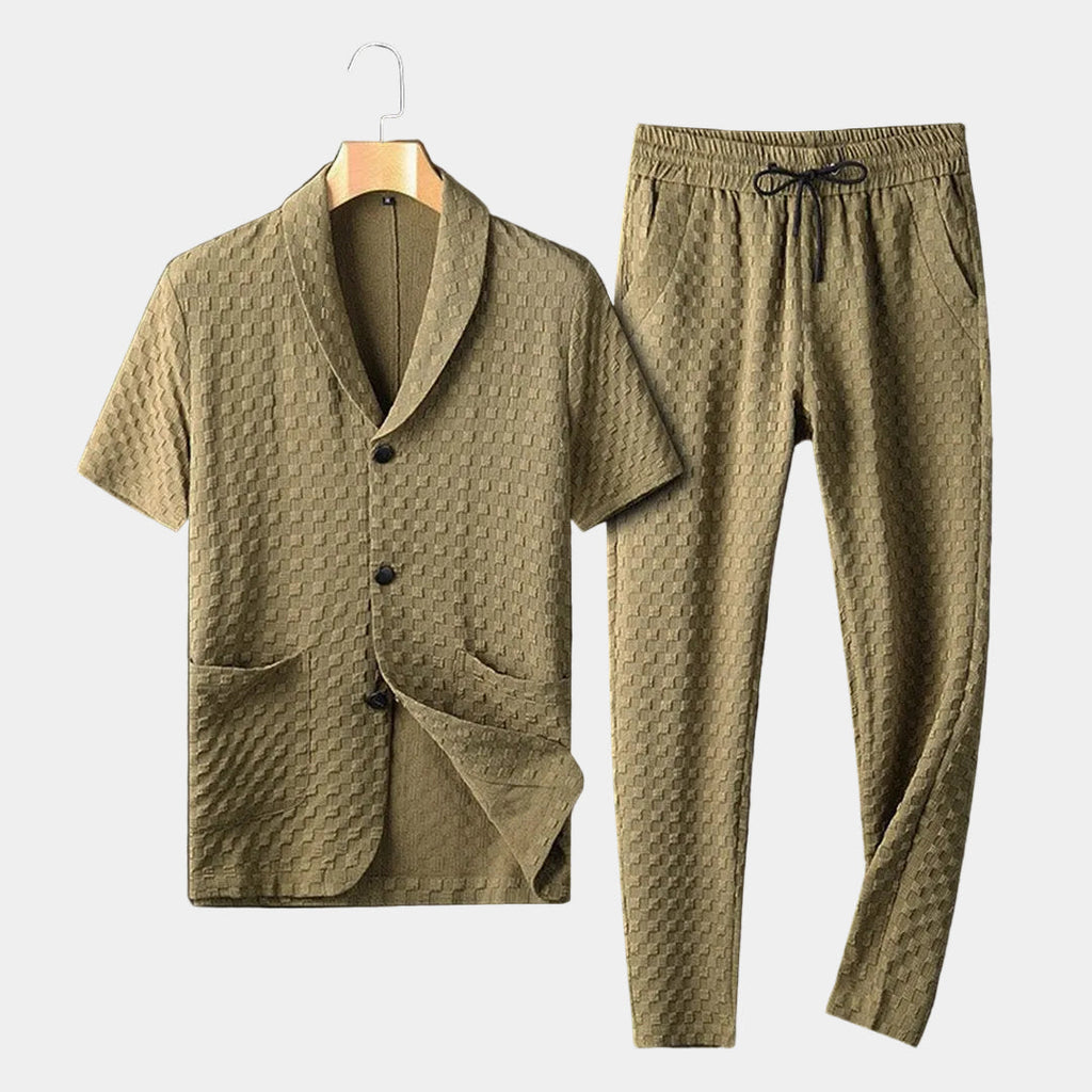 Men's Shawl Collar Lounge Set