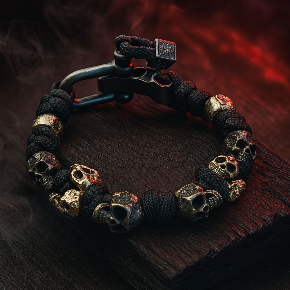 Men's Skull Bead Bracelet