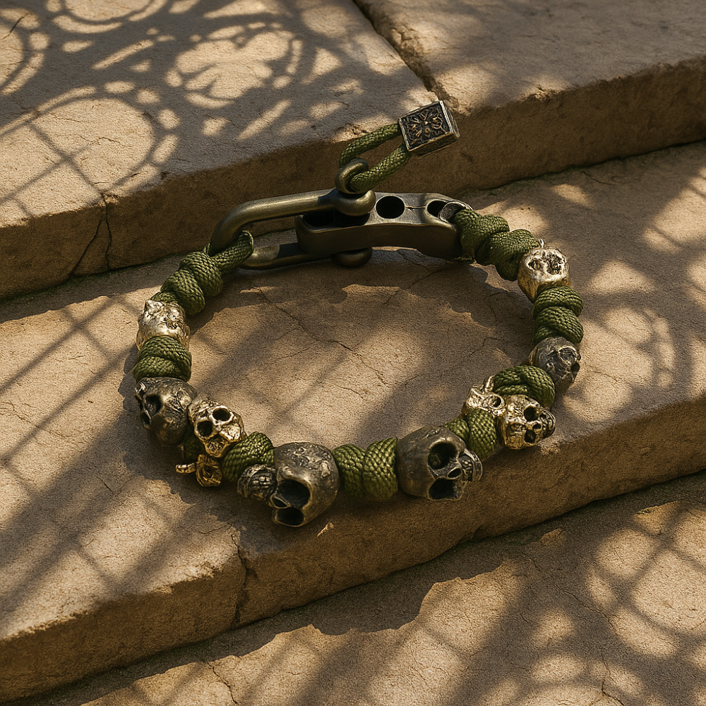 Men's Skull Bead Bracelet