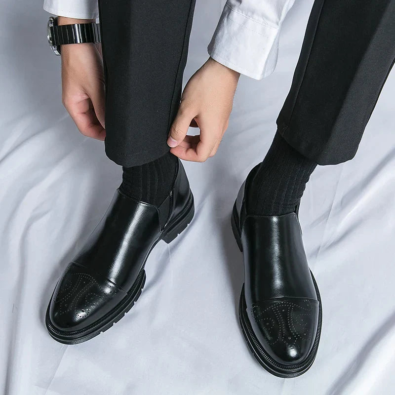Men's Slip-On Brogue Shoes
