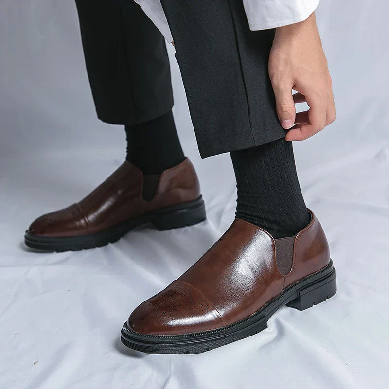 Men's Slip-On Brogue Shoes