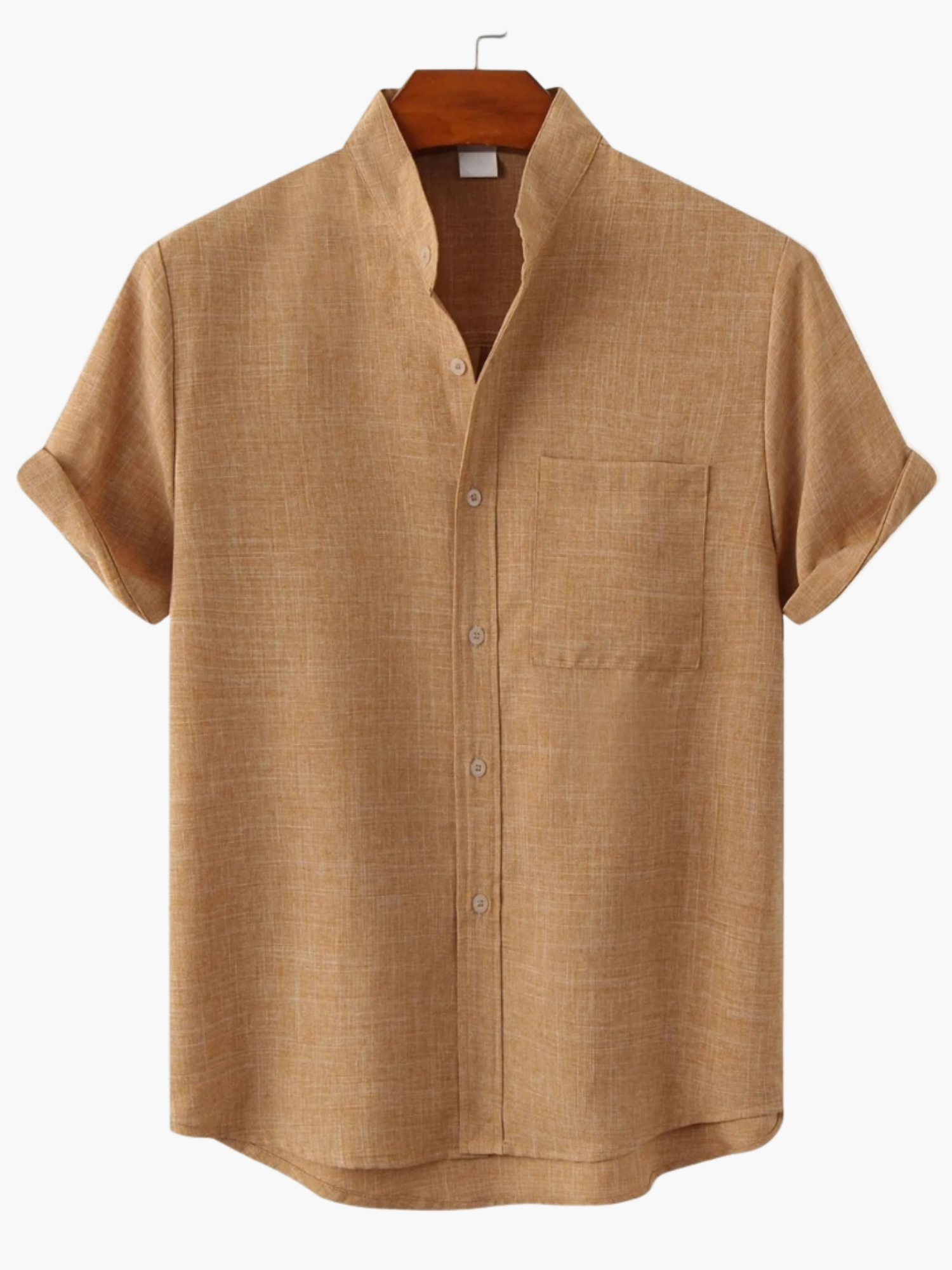 Men's Stand Collar Shirt and Trouser Set