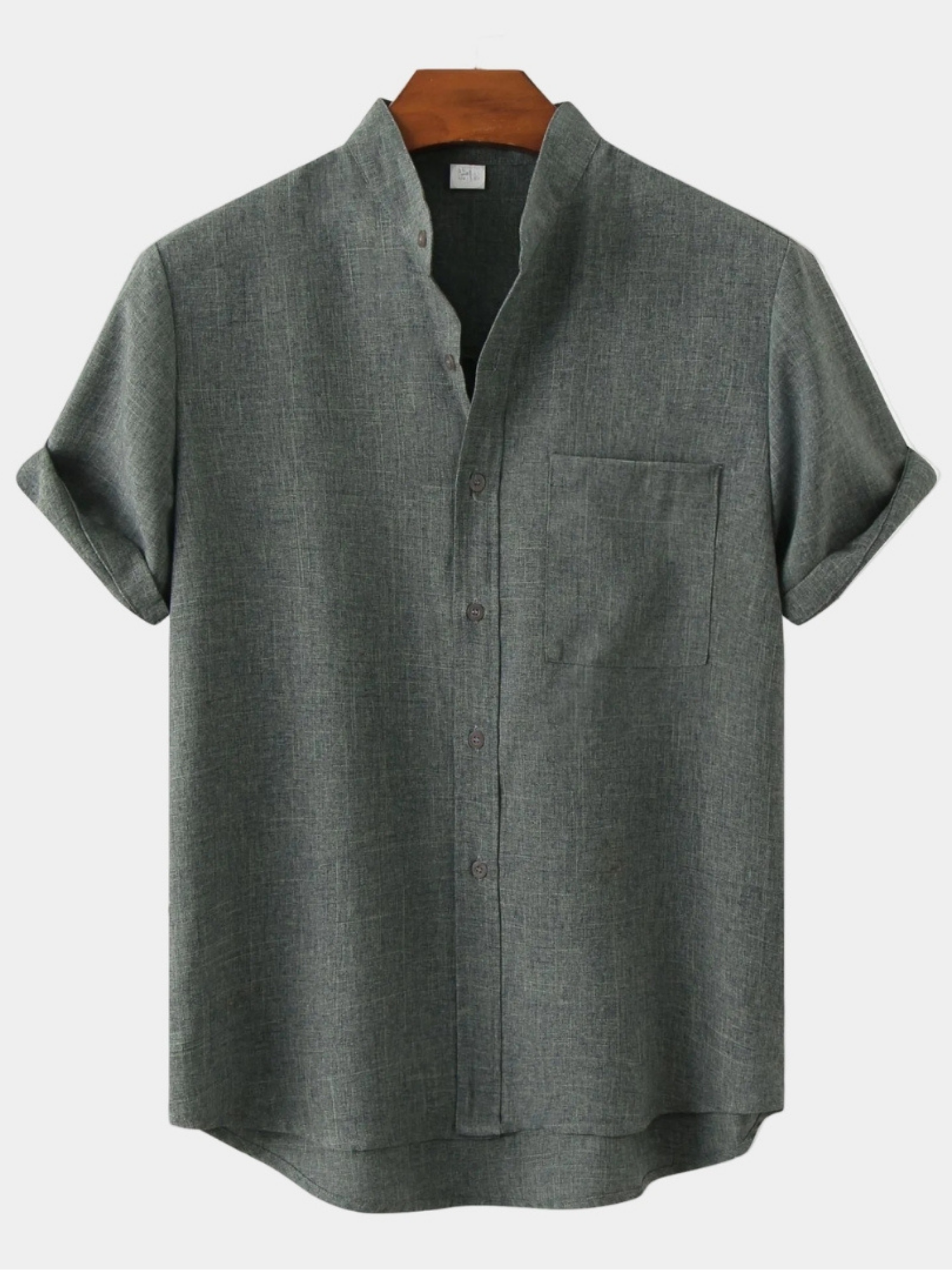 Men's Stand Collar Shirt and Trouser Set