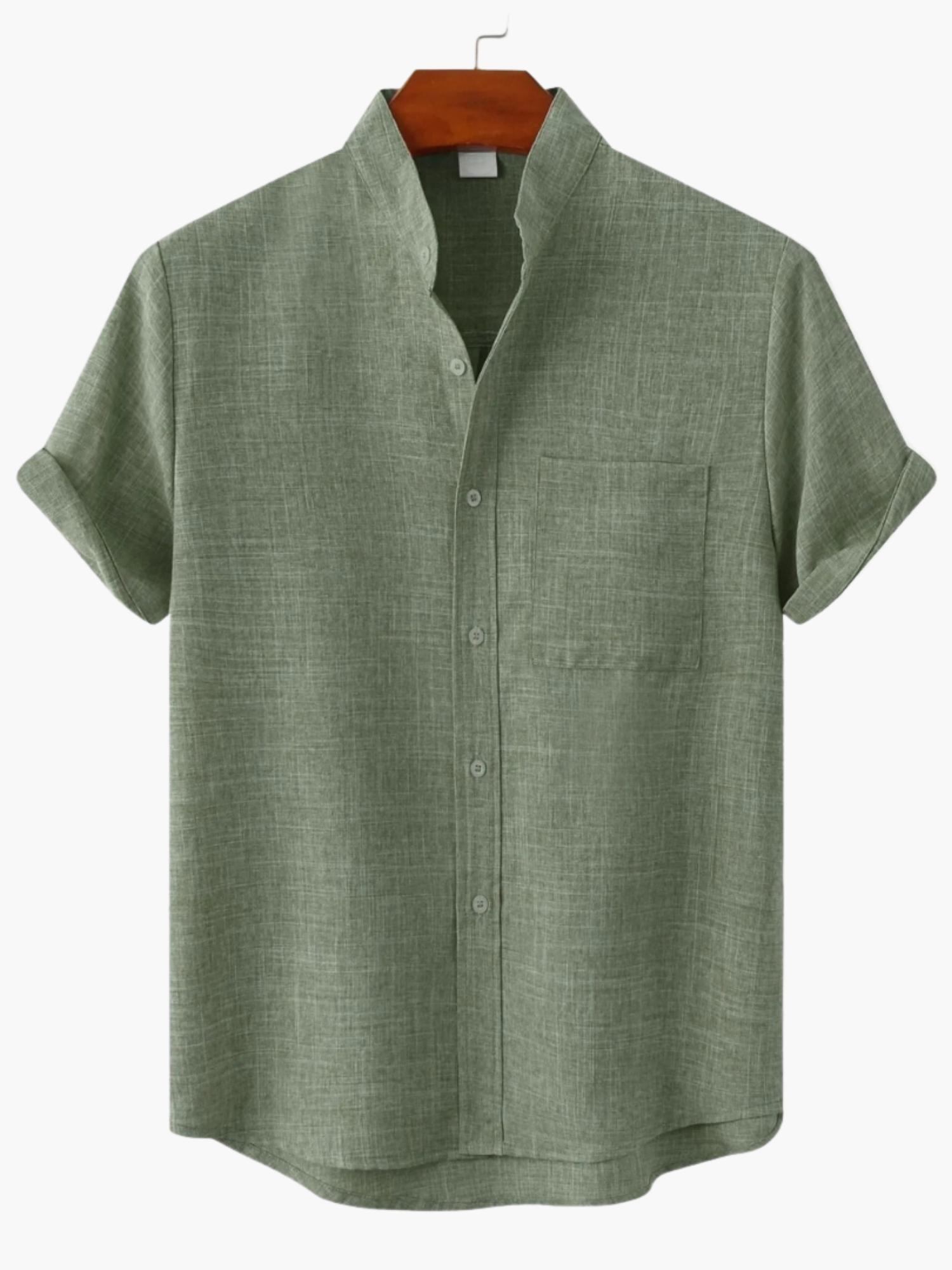 Men's Stand Collar Shirt and Trouser Set