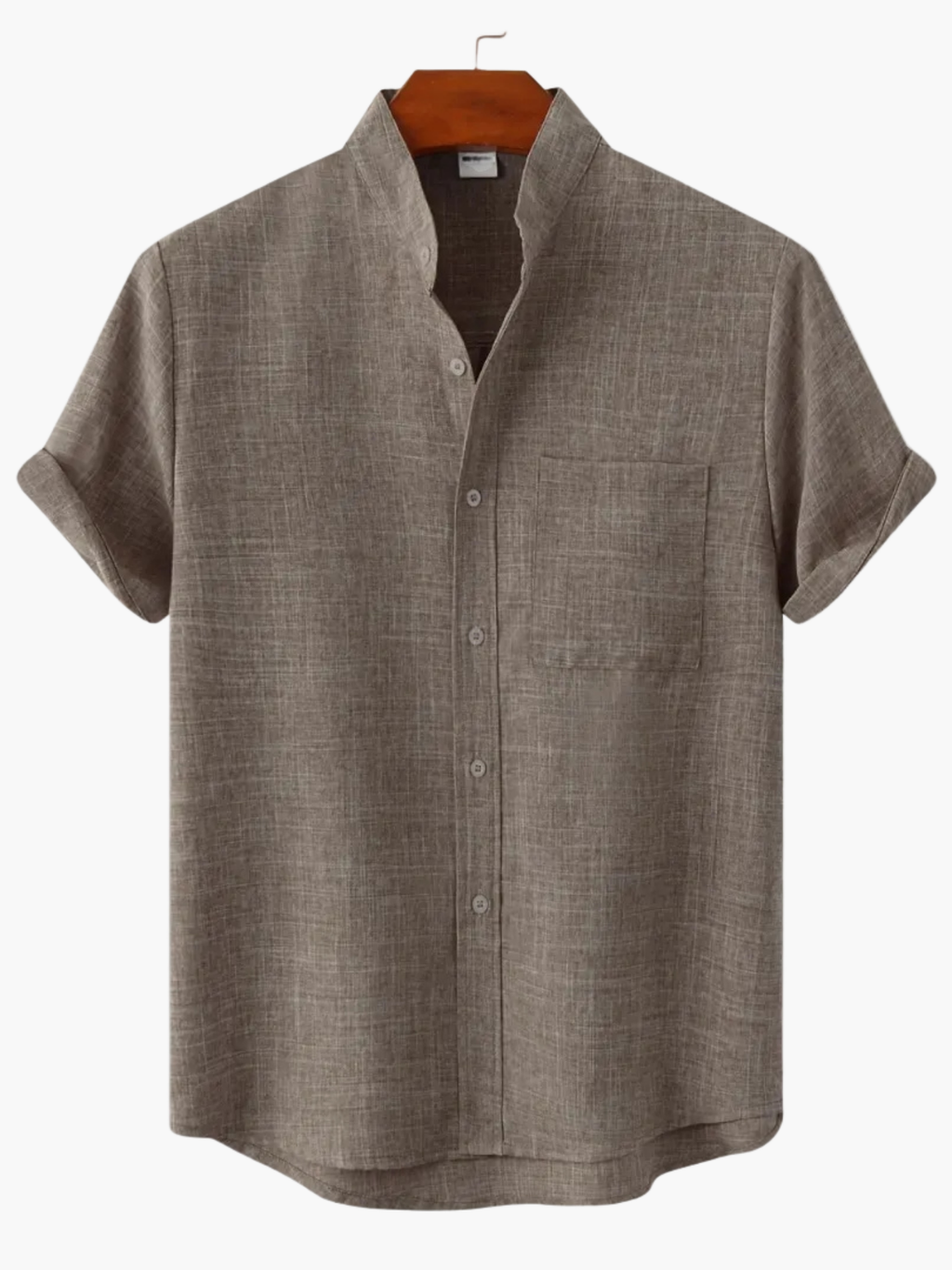 Men's Stand Collar Shirt and Trouser Set