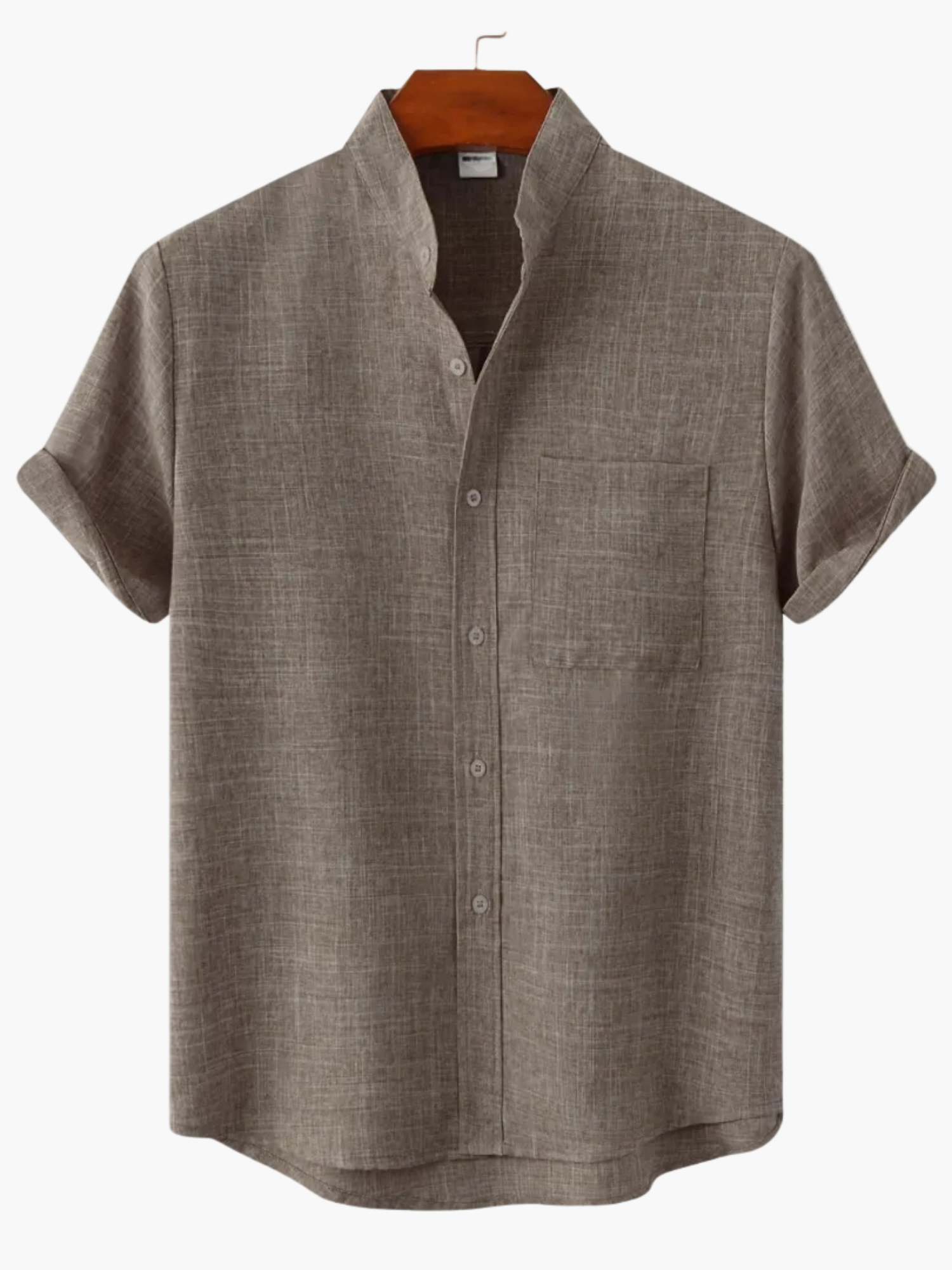 Men's Stand Collar Shirt and Trouser Set