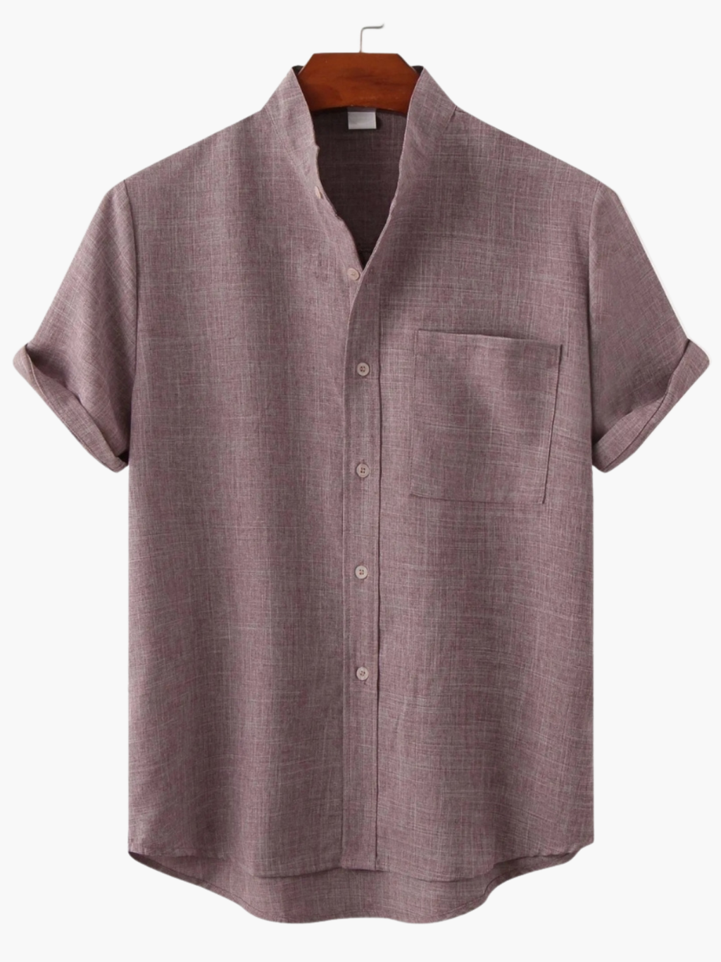 Men's Stand Collar Shirt and Trouser Set