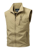 Men's Stand Collar Utility Vest