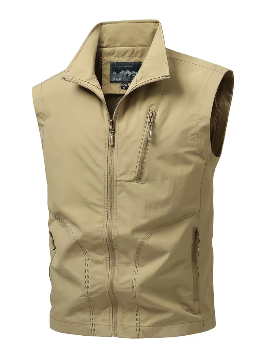 Men's Stand Collar Utility Vest