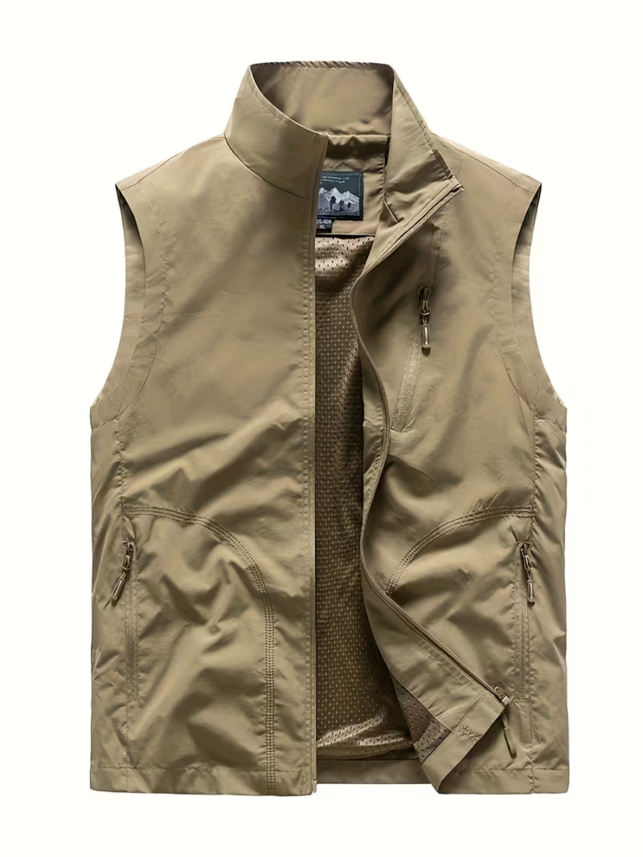Men's Stand Collar Utility Vest