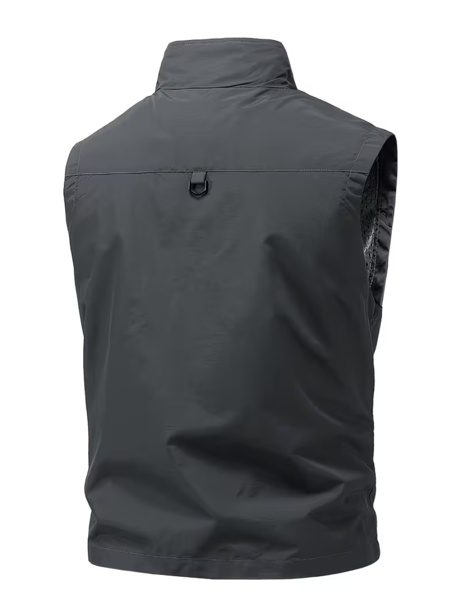 Men's Stand Collar Utility Vest