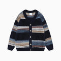 Men's Striped Knit Cardigan