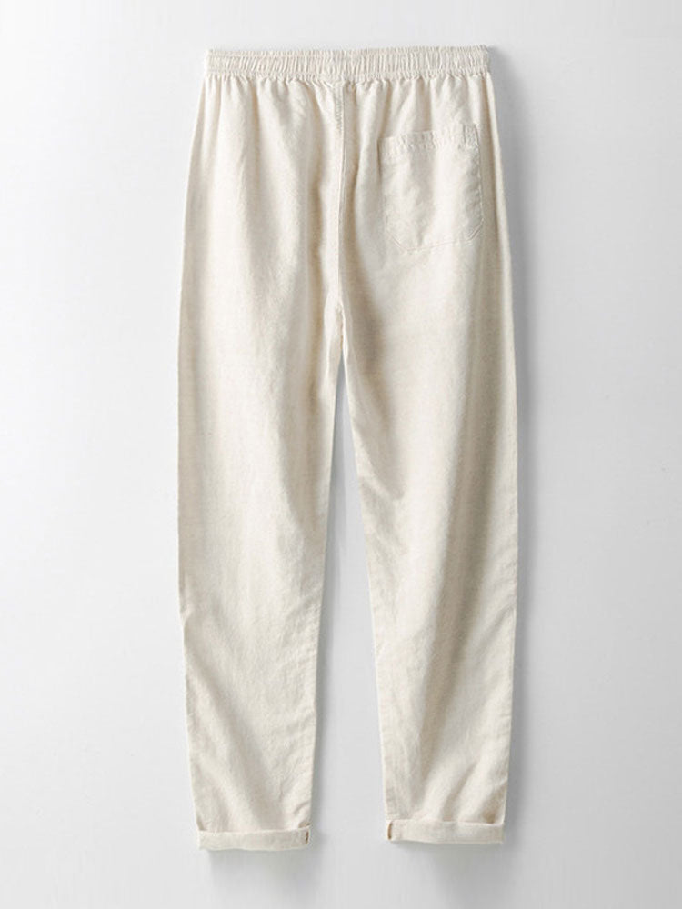 Men's Striped Polo Shirt and Trouser Set