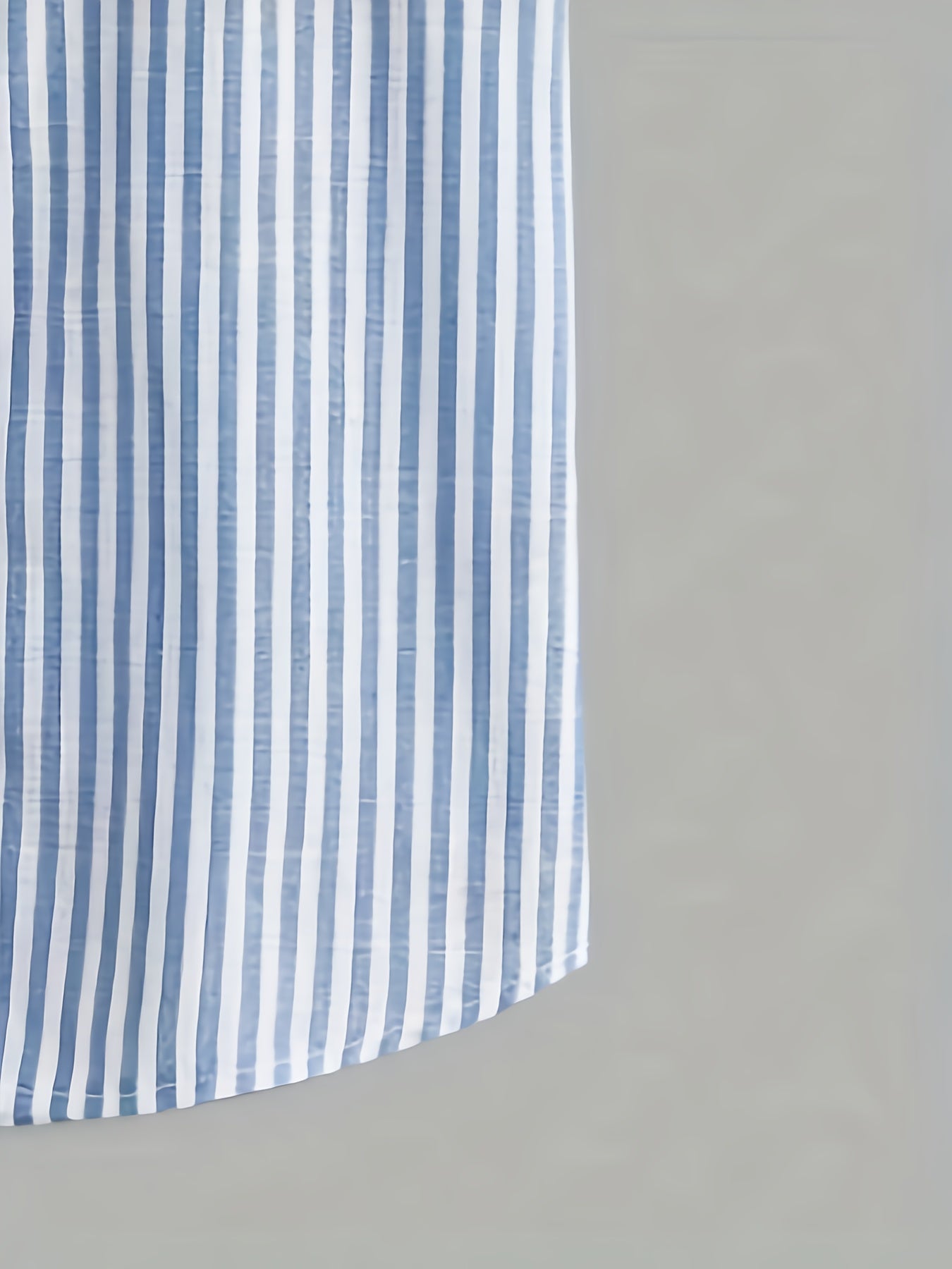 Men's Striped Mandarin Shirt