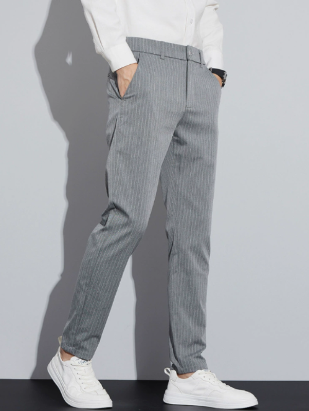 Men's Striped Slim Trousers