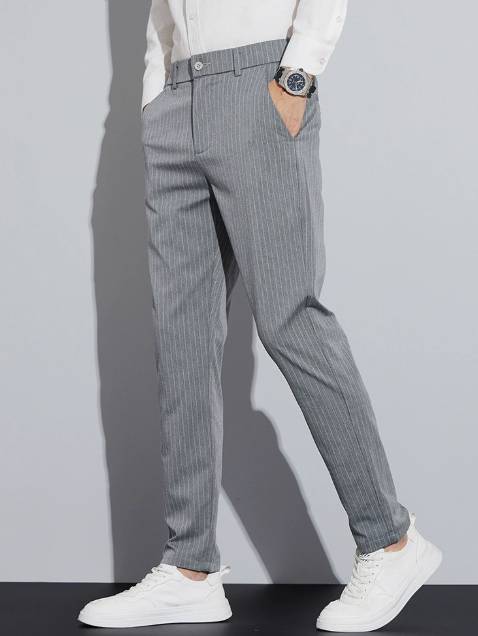 Men's Striped Smart Trousers
