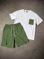 Men's T-shirt and Cargo Shorts Set